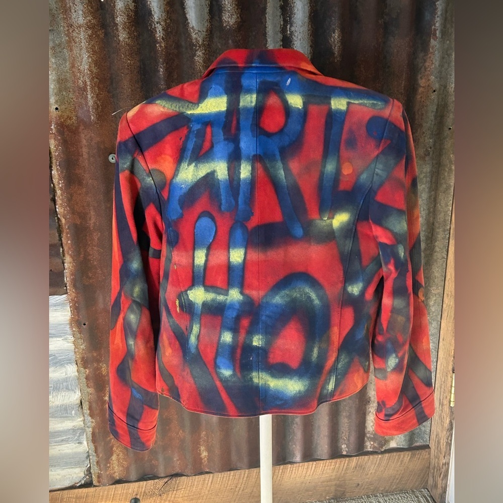 Allen Vandever Hand-painted Art Jacket ONE OF A KIND! - size small - Picture 4 of 8